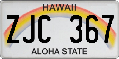 HI license plate ZJC367