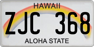 HI license plate ZJC368