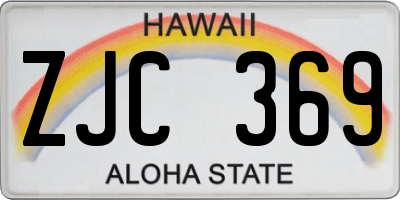 HI license plate ZJC369