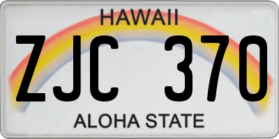 HI license plate ZJC370