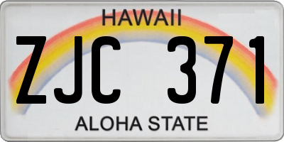 HI license plate ZJC371
