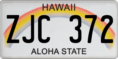 HI license plate ZJC372