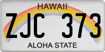 HI license plate ZJC373