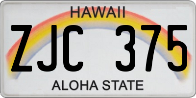HI license plate ZJC375
