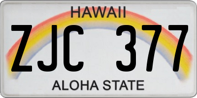 HI license plate ZJC377