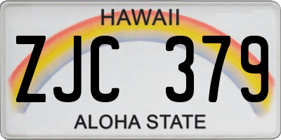 HI license plate ZJC379