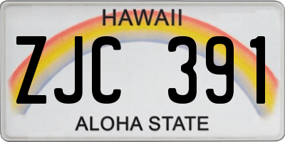 HI license plate ZJC391