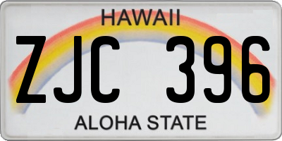 HI license plate ZJC396