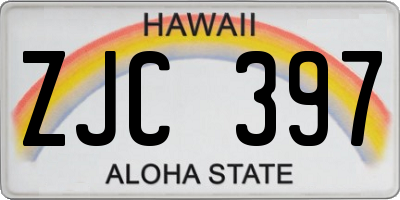 HI license plate ZJC397