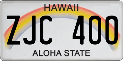 HI license plate ZJC400