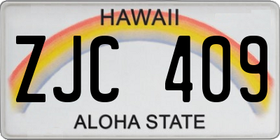 HI license plate ZJC409