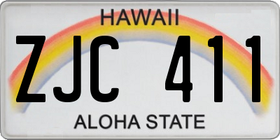 HI license plate ZJC411