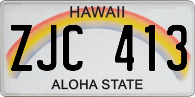 HI license plate ZJC413