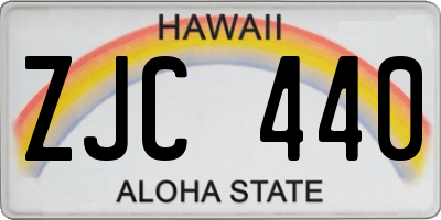HI license plate ZJC440