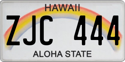 HI license plate ZJC444