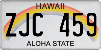 HI license plate ZJC459