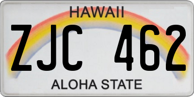 HI license plate ZJC462