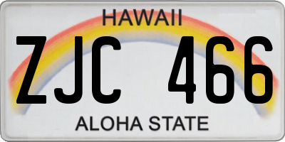 HI license plate ZJC466