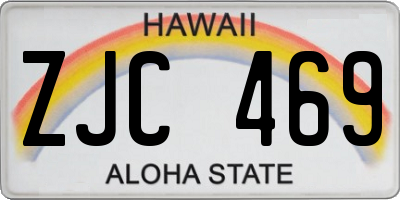 HI license plate ZJC469