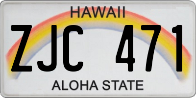 HI license plate ZJC471