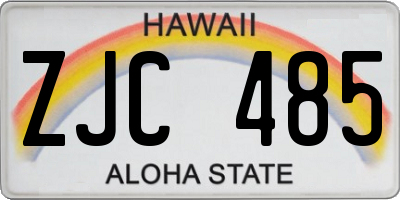 HI license plate ZJC485