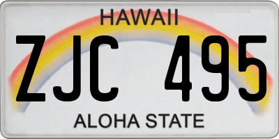 HI license plate ZJC495