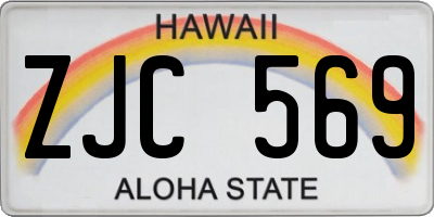 HI license plate ZJC569