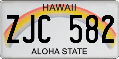 HI license plate ZJC582