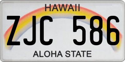 HI license plate ZJC586