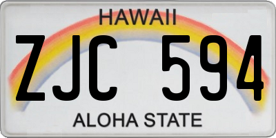 HI license plate ZJC594