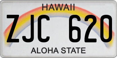 HI license plate ZJC620
