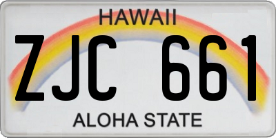 HI license plate ZJC661