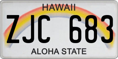 HI license plate ZJC683