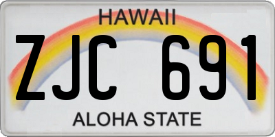 HI license plate ZJC691