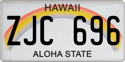 HI license plate ZJC696
