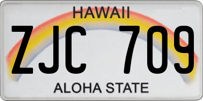 HI license plate ZJC709