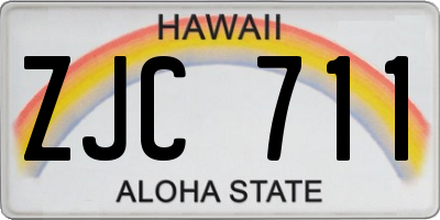 HI license plate ZJC711