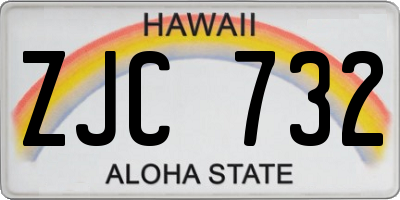 HI license plate ZJC732