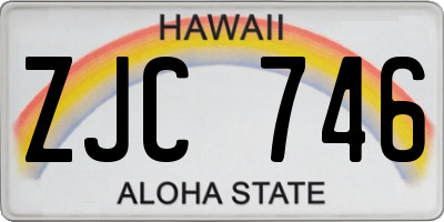 HI license plate ZJC746