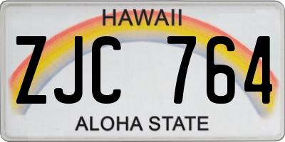 HI license plate ZJC764