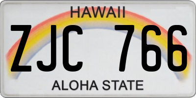 HI license plate ZJC766