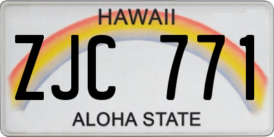 HI license plate ZJC771