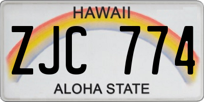HI license plate ZJC774