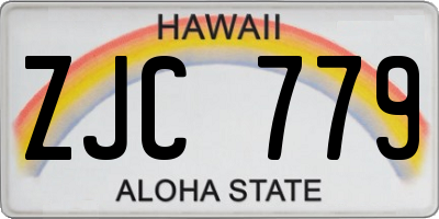 HI license plate ZJC779