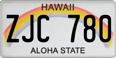 HI license plate ZJC780