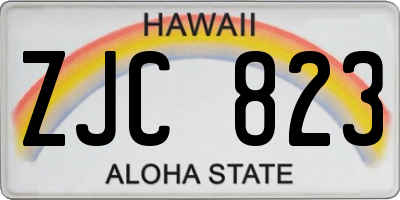 HI license plate ZJC823