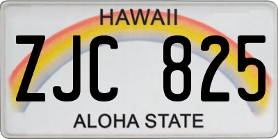 HI license plate ZJC825