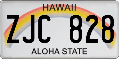 HI license plate ZJC828