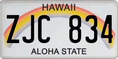 HI license plate ZJC834