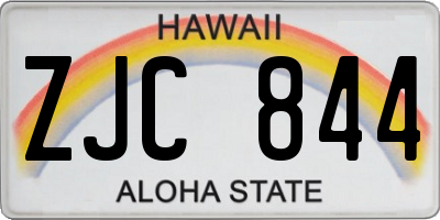 HI license plate ZJC844